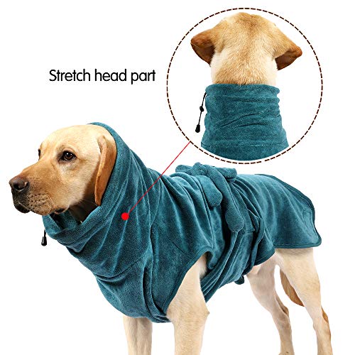 LIANZIMAU Dog Bathrobe Towel Gown Ultra Light Luxury Soft Super A...