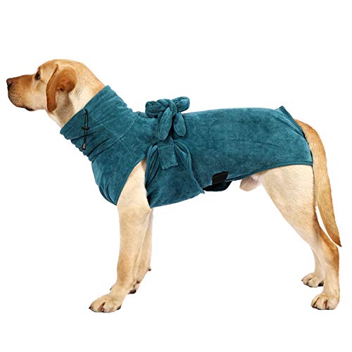 LIANZIMAU Dog Bathrobe Towel Gown Ultra Light Luxury Soft Super A...