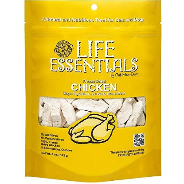All-Natural Freeze Dried Chicken Treats for Dogs & Cats No Grains...