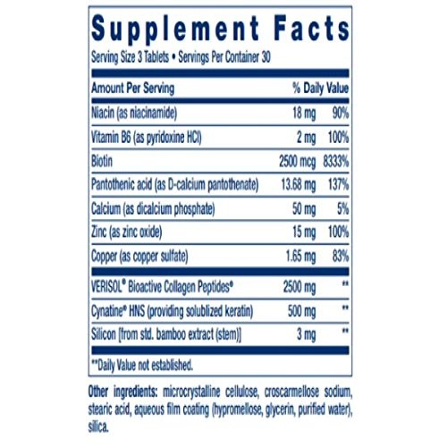 Hair Skin Nails Rejuvenation Formula with Verisol 90 Tablets 2 Bo...