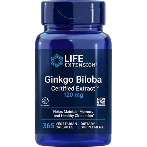 Life Extension Ginkgo Biloba Certified Extract - Helps Promote He...