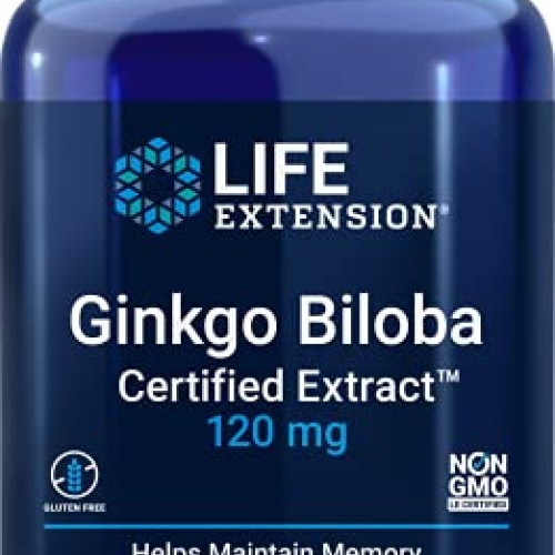 Life Extension Ginkgo Biloba Certified Extract - Helps Promote He...