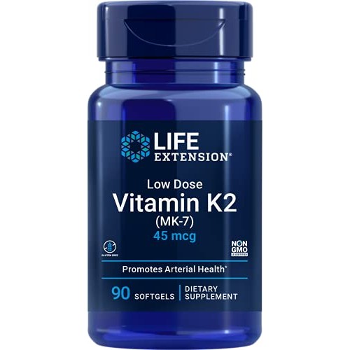 Life Extension Low Dose Vitamin K2 45 mcg – Supports Arterial Hea...