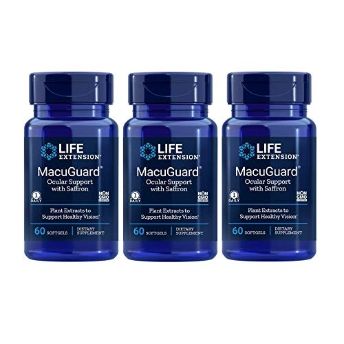Life Extension Macuguard Ocular Support, 60 Softgels 3 Bottle Pack