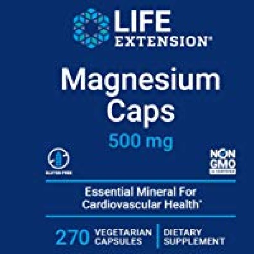 Life Extension Magnesium Caps 500mg, 270 Veg Capsules - Broad Spe...