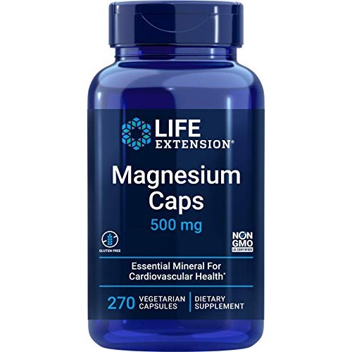Life Extension Magnesium Caps 500mg, 270 Veg Capsules - Broad Spe...