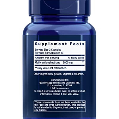 Life Extension MSM 1000 mg - Joint Health Supplement For Adults -...