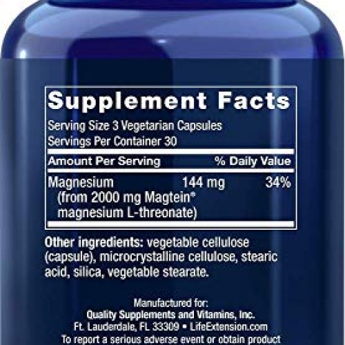 Life Extension Neuro-mag Magnesium L-threonate Dietary Supplement...