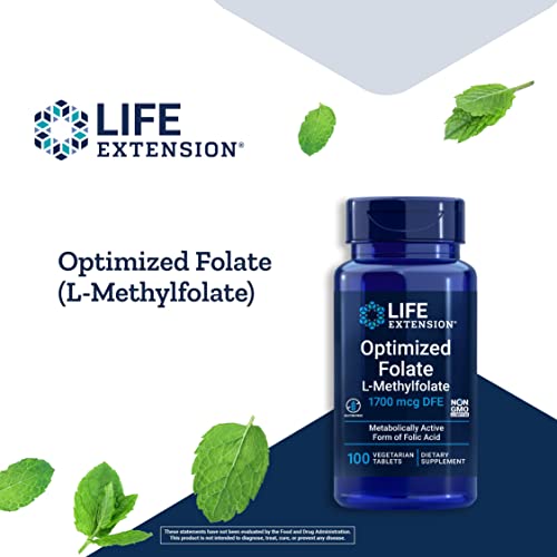 Life Extension Optimized Folate L-Methylfolate – Supports Heart...