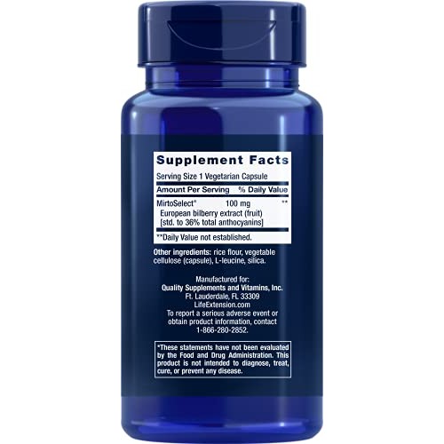 Life Extension Standardized European Bilberry Extract 100 mg – fo...