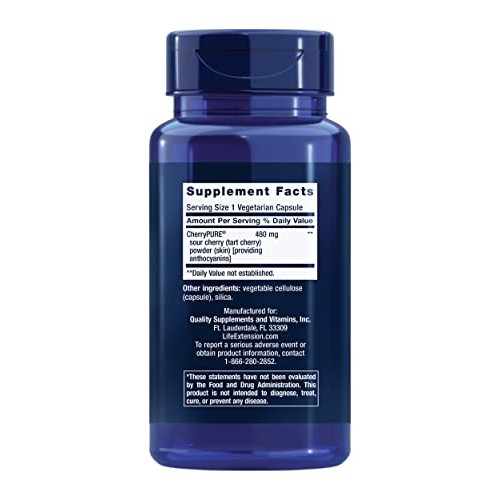 Life Extension Tart Cherry with Cherry Pure – Tart Cherries Extra...