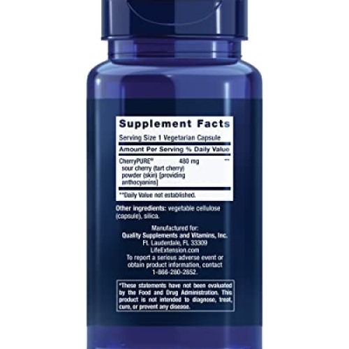 Life Extension Tart Cherry with Cherry Pure – Tart Cherries Extra...