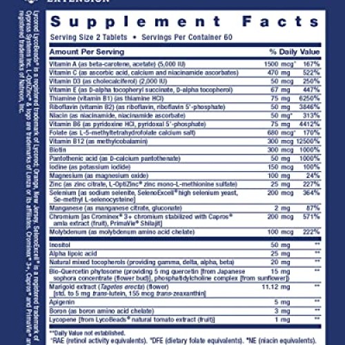 Life Extension Two-Per-Day High Potency Multi-Vitamin & Mineral S...