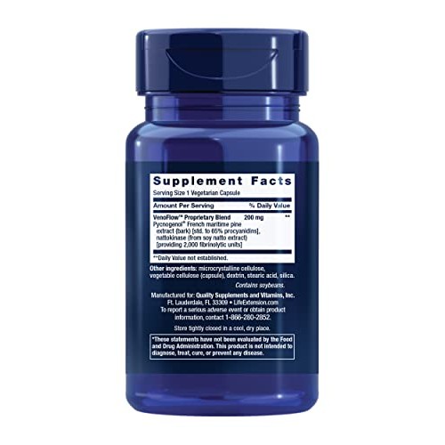 Life Extension VenoFlow - French Maritime Pine Bark and Soy Natto...