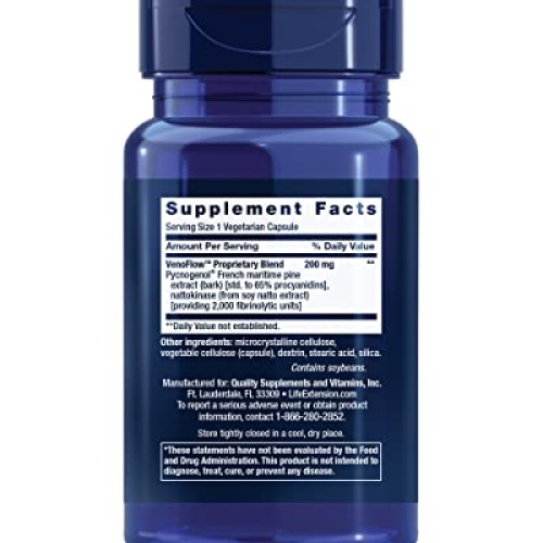 Life Extension VenoFlow - French Maritime Pine Bark and Soy Natto...