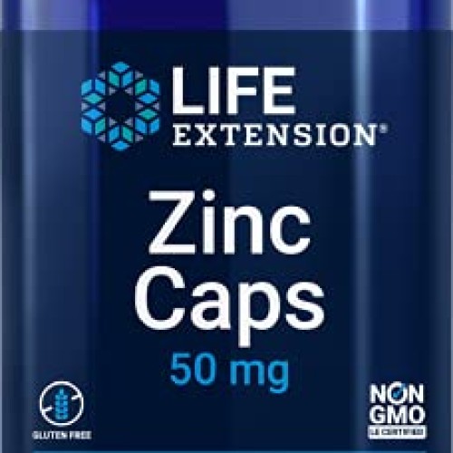 Life Extension Zinc Caps 50 Mg High Potency 90 Vegetarian Capsules