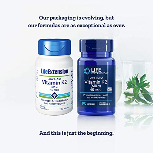 Low-Dose Vitamin K2 Menaquinone-7 90 Softgels Pack of 2