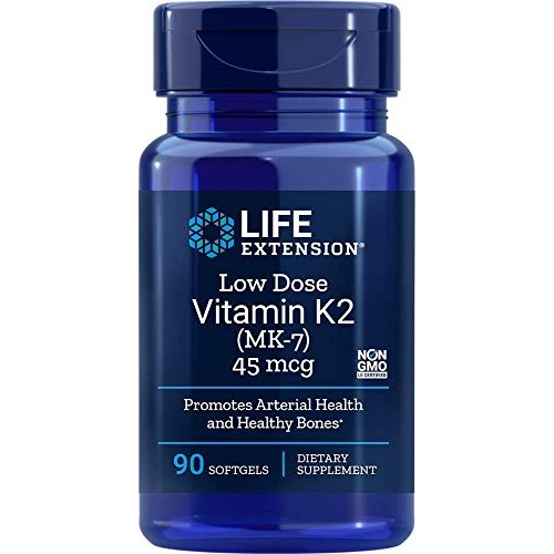 Low-Dose Vitamin K2 Menaquinone-7 90 Softgels Pack of 2