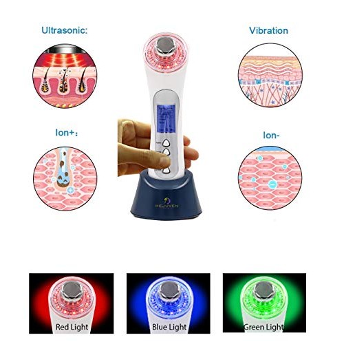 Rejuven Skin 2.0 Anti aging facial toning device combining Galvan...