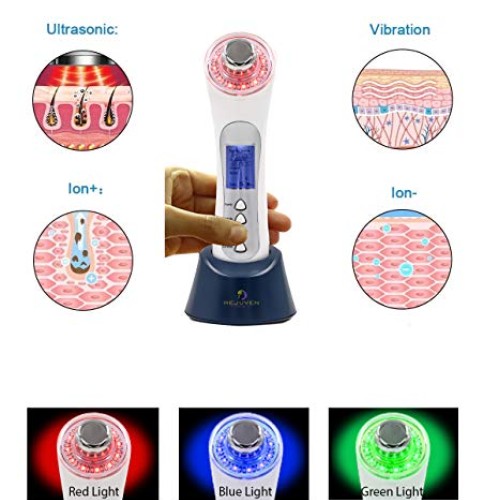 Rejuven Skin 2.0 Anti aging facial toning device combining Galvan...