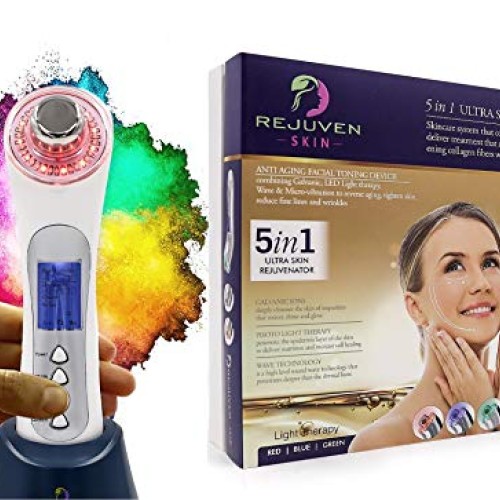 Rejuven Skin 2.0 Anti aging facial toning device combining Galvan...