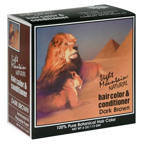 Light Mountain Natural Hair Color & Conditioner, Dark Brown, 4 oz...