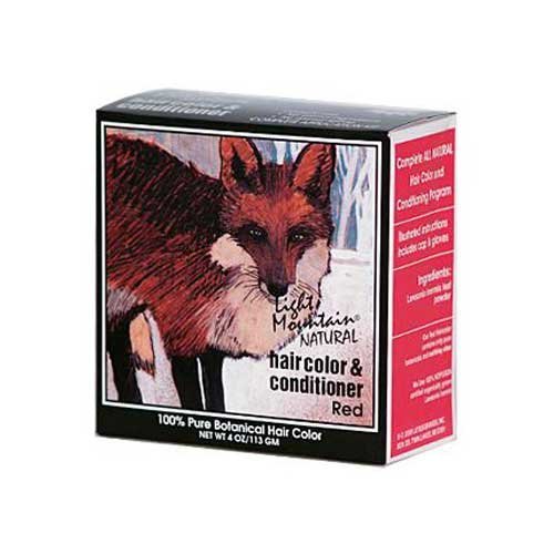LIGHT MOUNTAIN Red Natural Henna Hair Color and Conditioner, 4 Ou...