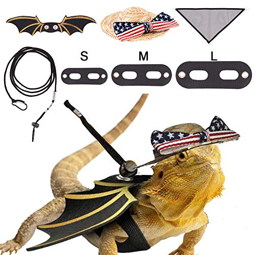 LIKZINWA Bearded Dragon Leash Lizard Harness and Belt Hammock Nat...