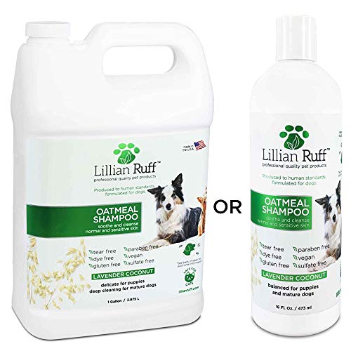 Lillian Ruff Oatmeal Dog Shampoo - Lavender Coconut Scent with Al...