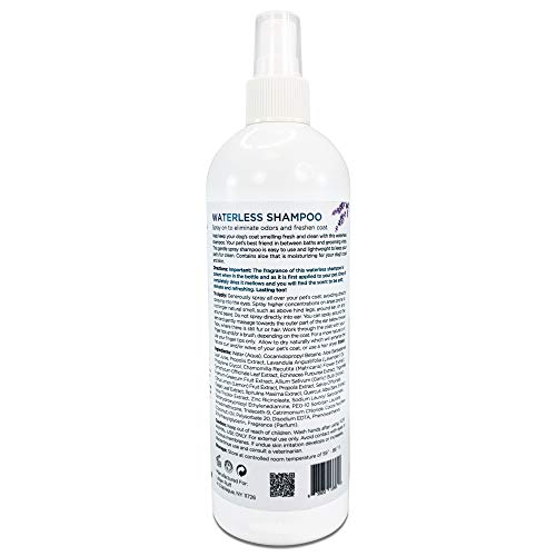 Lillian Ruff Waterless Dog Shampoo - No Rinse Quick Dry Shampoo S...