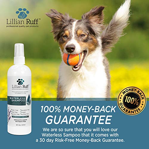 Lillian Ruff Waterless Dog Shampoo - No Rinse Quick Dry Shampoo S...