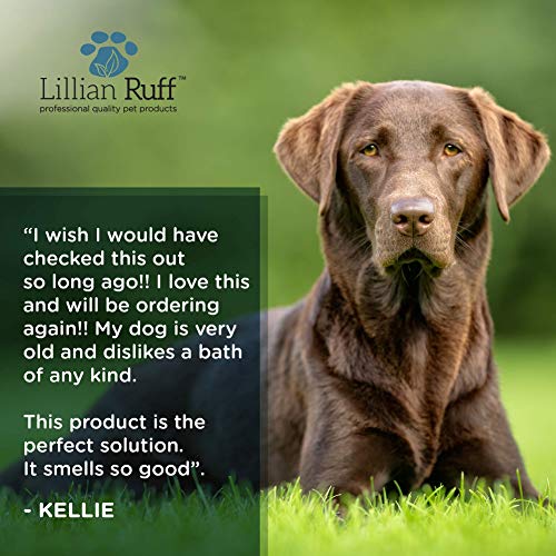 Lillian Ruff Waterless Dog Shampoo - No Rinse Quick Dry Shampoo S...