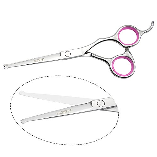 LILYS PET 5 PCS Round Tips Pet Grooming Scissors Kit For Dogs Cat...