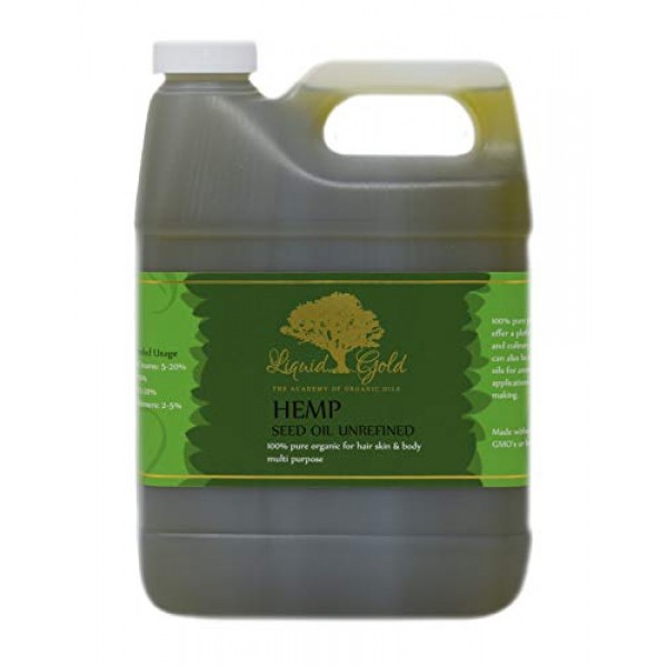 32 Fl.oz Premium Liquid Gold Hemp Seed Oil Unrefined Pure & Organ...
