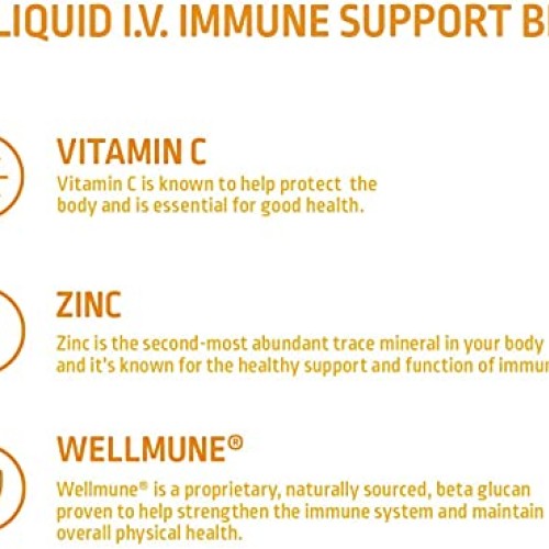 Liquid I.V. Hydration Multiplier + Immune Support, Easy Open Pack...