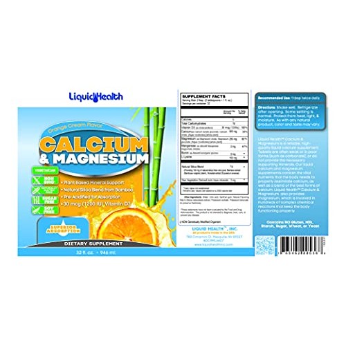Liquid Health Products Calcium and Magnesium, 32 Fluid Ounce