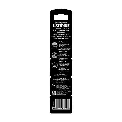Listerine Ultraclean Access Disposable Snap-On Flosser Refill Hea...
