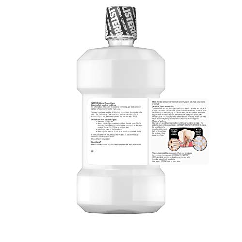 Listerine, Zero Alcohol Mouthwash 24hour Relief for Painful Tooth...