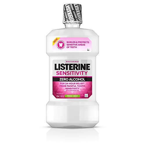 Listerine, Zero Alcohol Mouthwash 24hour Relief for Painful Tooth...