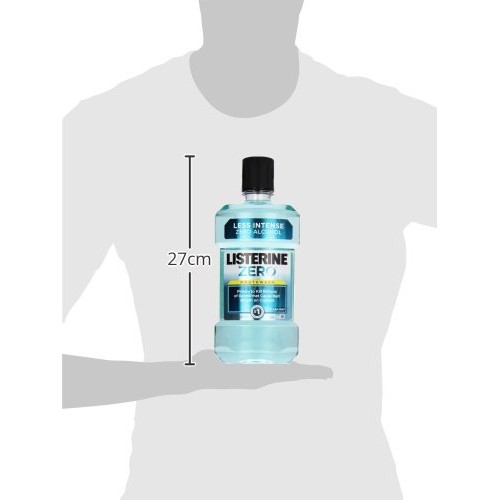 Listerine Zero Alcohol Mouthwash, Less Intense Alcohol-Free Oral ...