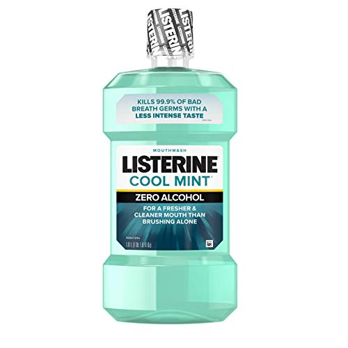 Listerine Zero Alcohol Mouthwash, Less Intense Alcohol-Free Oral ...