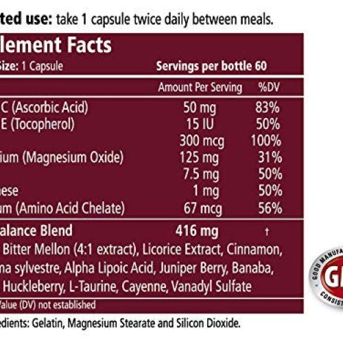 Blood Sugar Support Supplement - Helps to Control & Normalize Blo...
