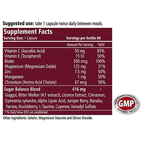 Blood Sugar Support Supplement - Helps to Control & Normalize Blo...