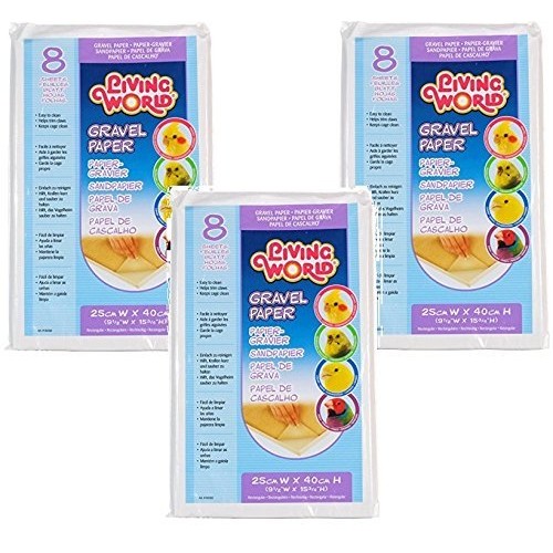 3 Pack Living World Gravel Paper, 9-1/2 x 15-3/4, 8 Sheets each