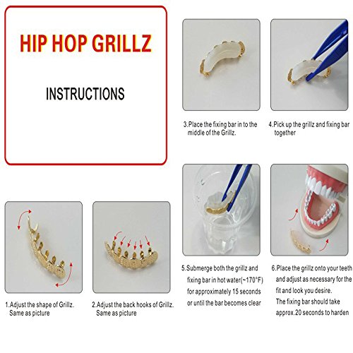 Longay 1Pcs Hip Hop Teeth Grillz Top Or Bottom Mouth Teeth Grills...