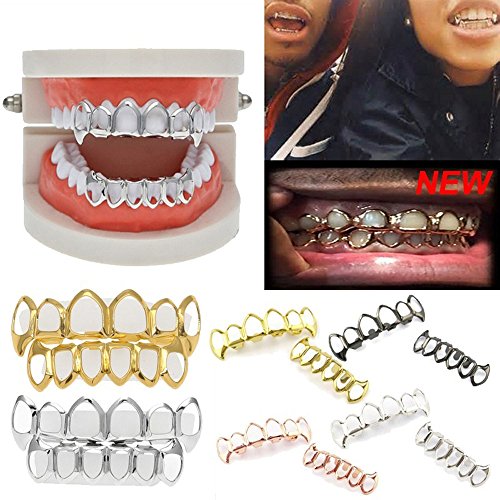 Longay 1Pcs Hip Hop Teeth Grillz Top Or Bottom Mouth Teeth Grills...