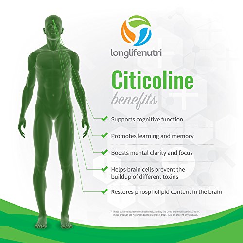 CDP Choline 300mg - 120 Vegetarian Capsules Made in US...