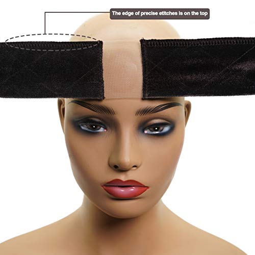 LONGQI Wig Grip Headband with Transparent Lace for Wigs & Frontal...