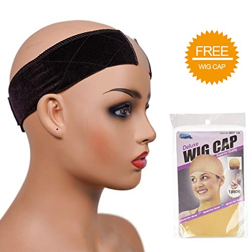 LONGQI Wig Grip Headband with Transparent Lace for Wigs & Frontal...