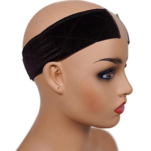 LONGQI Wig Grip Headband with Transparent Lace for Wigs & Frontal...